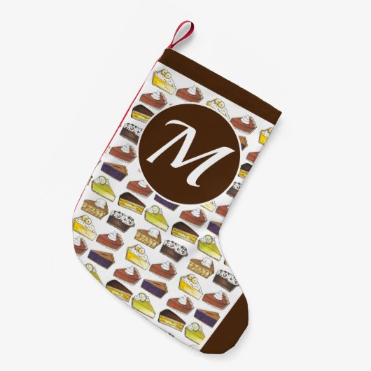 パイソーシャルカボチャ鍵ライムブルーベリーアップルスライス スモールクリスマスストッキング (正面 (吊り時))