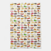 パイソーシャルパイ日スライス焼き販売デザートフード キッチンタオル (縦)