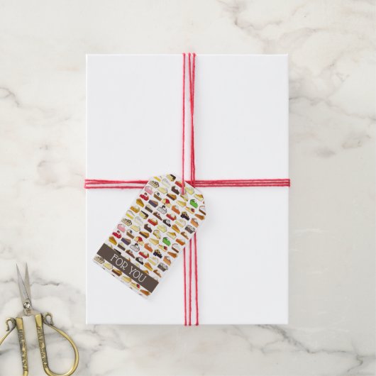 パイソーシャルパイ日スライス焼き販売デザートフード ギフトタグ (より糸付き)