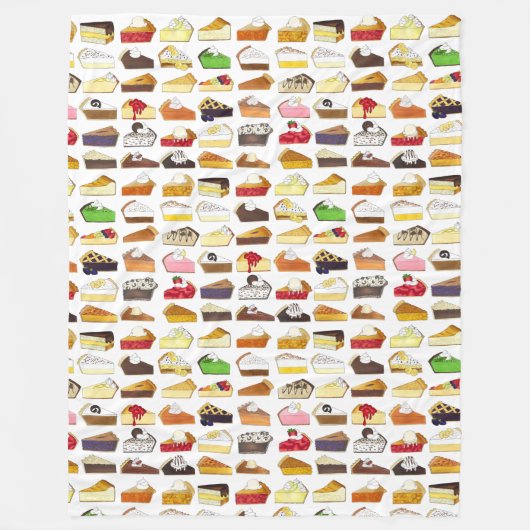 パイソーシャルパイ日スライス焼き販売デザートフード フリースブランケット (正面)