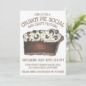 パイソーシャルパイ日パーティーデザートベイクセールスライス 招待状 (スタンド正面)