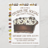 パイソーシャルパイ日パーティーデザートベイクセールスライス 招待状 (正面/裏面)