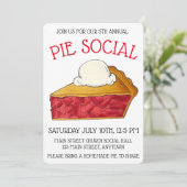 パイソーシャルパーティーデザートベイクセールストロベリー 招待状 (スタンド正面)