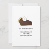 パイソーシャルパーティーデザートベイクセールチョコレートスライス 招待状 (裏面)