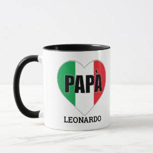パイタリアンパ国旗パーソナライズされたのハート父の日 マグカップ