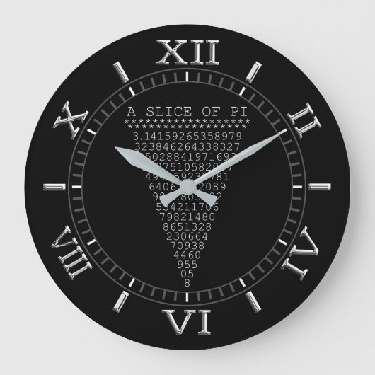 パイダイヤルの巧妙なスライス ラージ壁時計 (正面)