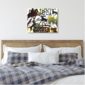 パイチ記号とレース キャンバスプリント (インサイチュ (寝室))