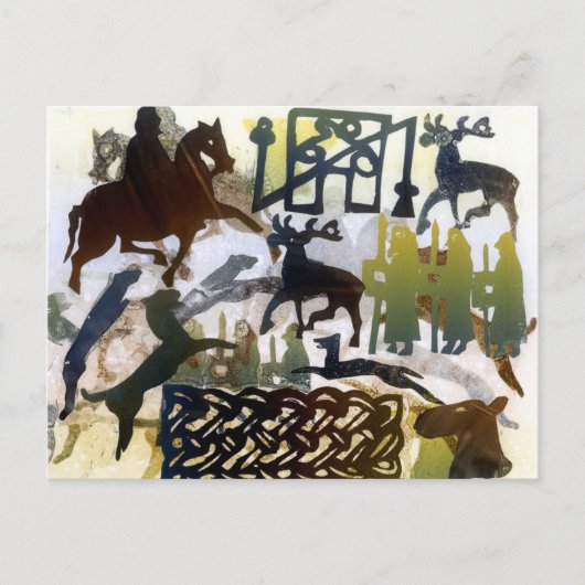 パイチ記号とレース ポストカード (正面)