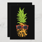 パイデー パイナップル ピーナッツ 面白い 数学 キッズ 女性用 招待状 (正面/裏面)