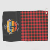 パイドバッファロー素朴ファーザーデー最高のパパバイパー ゴルフタオル (横)