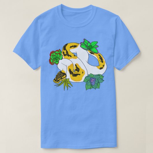 パイドボールパイソンと多肉球 Tシャツ (デザイン正面)