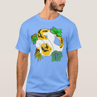 パイドボールパイソンと多肉球 Tシャツ