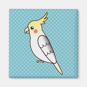 パイド カートゥーン オカメインコ インコ 鳥 マグネット