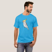 パイド カートゥーン オカメインコ インコ 鳥 Tシャツ (正面フル)