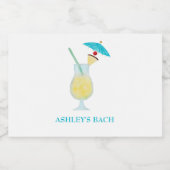 パイナコラダ カクテル ウェディング フェイバー ブライズ リキュールボトルラベル (シングルラベル)