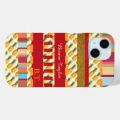 パイナスタイリッシュイパーソナライズされたンストライプグ付き&P Case-Mate iPhoneケース (裏面 (横))