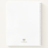 パイナップモダンルトロピカルファミリーモノグラムレシピ ノートブック (裏面)