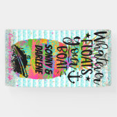 パイナップルあなたのボートのクルーズドアを浮かべる 横断幕 (横)