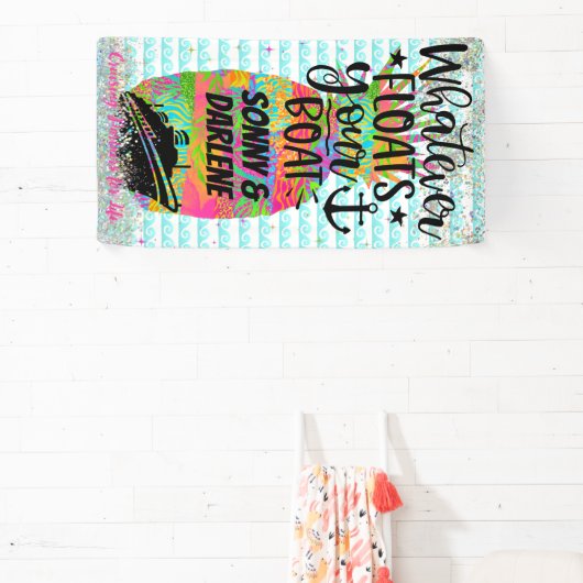 パイナップルあなたのボートのクルーズドアを浮かべる 横断幕 (インサイチュ)