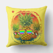 パイナップルおもしろいサマーバイブ クッション (裏面)