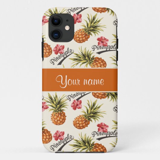 パイナップルおよびハイビスカス Case-Mate iPhoneケース (裏面)