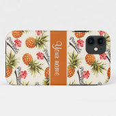 パイナップルおよびハイビスカス Case-Mate iPhoneケース (裏面(横))