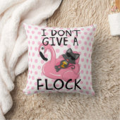 パイナップルおよびピンクの水玉模様を持つフラミンゴの猫 クッション (ブランケット)