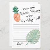 パイナップルお気に入りの誕生日ガールの記憶 (正面/裏面)