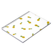 パイナップルかわいいシームレスパターン背景。ビンタグ ノートブック (左側)