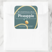 パイナップルかわいいスタイルモダンしょうゆろうそくラベル スクエアシール (バッグ)