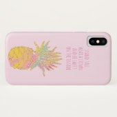 パイナップルかわいい虹と金ゴールドパイナップル Case-Mate iPhoneケース (裏面(横))