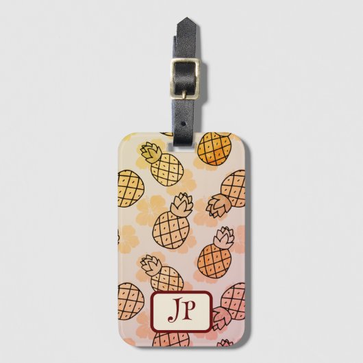 パイナップルかわいらしズ ラゲッジタグ (正面縦)