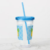 パイナップルかわいらしトロピカルピナコラダロマンチック アクリルタンブラー (左)