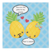 パイナップルかわいらしトロピカルピナコラダロマンチック フォトキューブ (右)