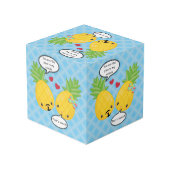 パイナップルかわいらしトロピカルピナコラダロマンチック フォトキューブ (裏面アングル)