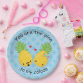 パイナップルかわいらしトロピカルピナコラダロマンチック ペーパープレート (パーティー)