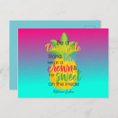 パイナップルかわいらし引用文になる ポストカード (正面/裏面)