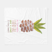 パイナップルがあって下さい フリースブランケット (正面(横))