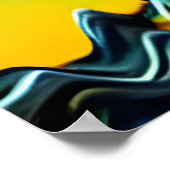 パイナップルがあなたに笑みを浮かべて | AIアートポスター ポスター (角)