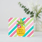 パイナップルが私の花嫁になる インビテーションポストカード (スタンド正面)