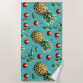 パイナップルさくらんぼブリス ビーチタオル (正面)