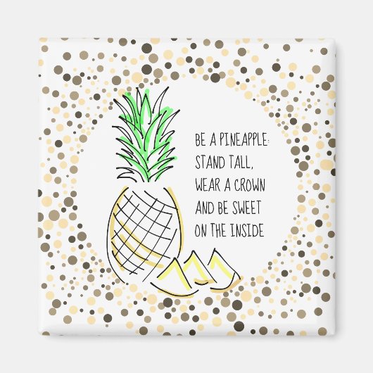 パイナップルである マグネット (正面)