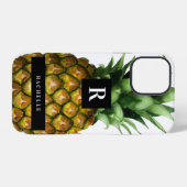 パイナップルとお名前とモノグラム iPhoneケース (裏面横)