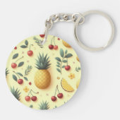 パイナップルとさくらんぼ キーホルダー (裏面)