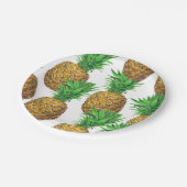 パイナップルとのシームレスなパターン ペーパープレート (アングル)