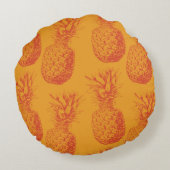 パイナップルとのシームレスなパターン ラウンドクッション (裏面)