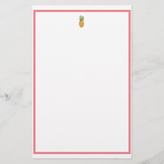 パイナップルとサンゴ 便箋 (正面)