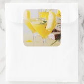 パイナップルとジンジャーフレスカカクテル スクエアシール (バッグ)