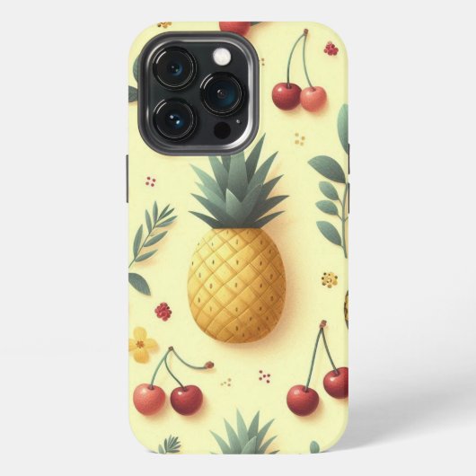 パイナップルとチェリー iPhoneケース (裏面)