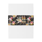 パイナップルとトロピカルフラワー 招待状ベリーバンド (裏面例)